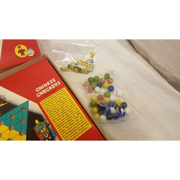Transogram Games Chinese Checkers Pa-Chee-Si 1955 1956 Vintage Board Game BOXED - Picture 6 of 12